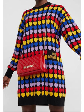 Love Moschino Heart Knit Dress | Colorful Luxury